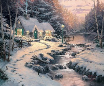 Noche Resplandor TK Navidad Pinturas al óleo
